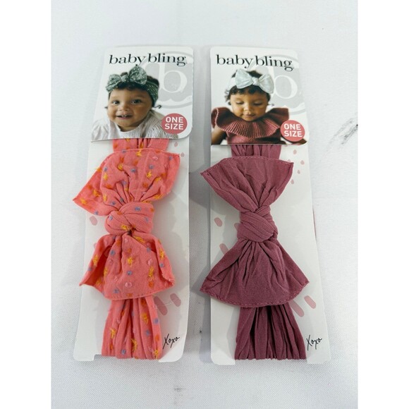 Baby Bling Bows x2 - One size NEW! - Picture 1 of 3